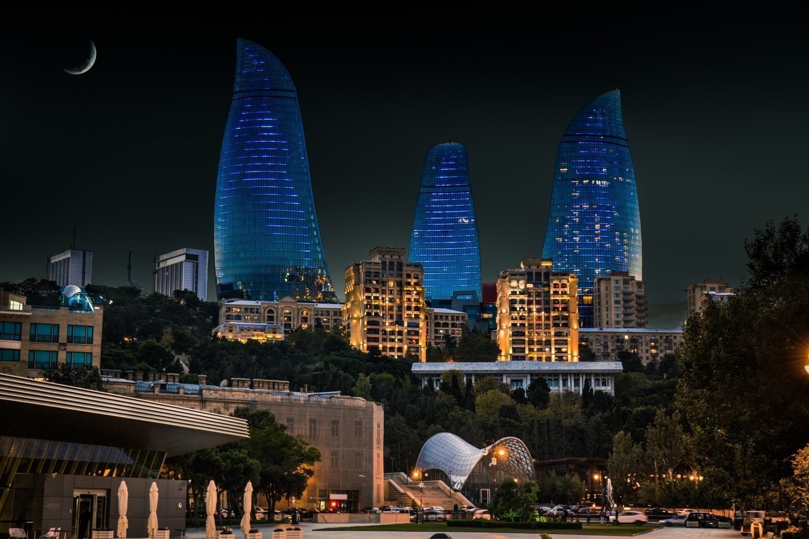 Maiden Tower Baku Night View